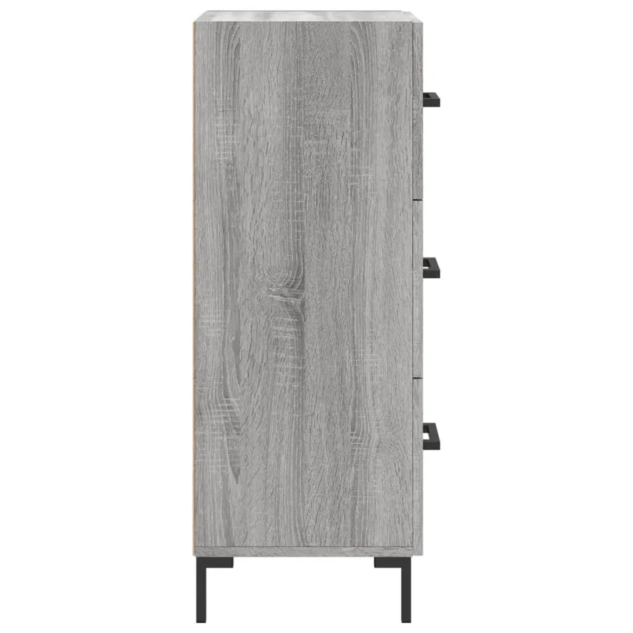 Buffet Sonoma gris 34,5x34x90 cm Bois d'ingénierie - 7
