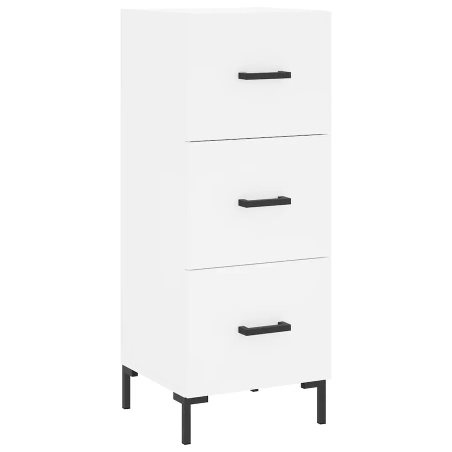 Buffet blanc 34,5x34x90 cm bois d'ingénierie - 2