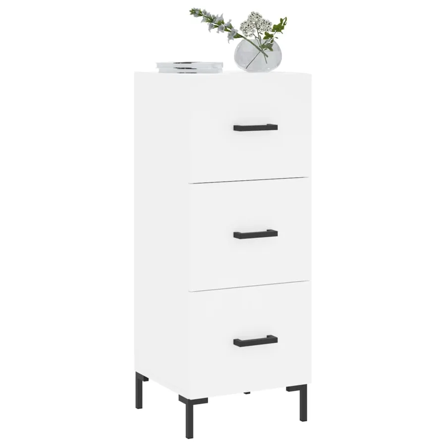 Buffet blanc 34,5x34x90 cm bois d'ingénierie - 3