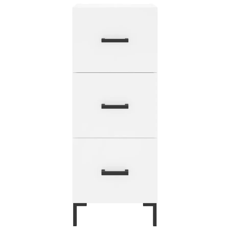 Buffet blanc 34,5x34x90 cm bois d'ingénierie - 6