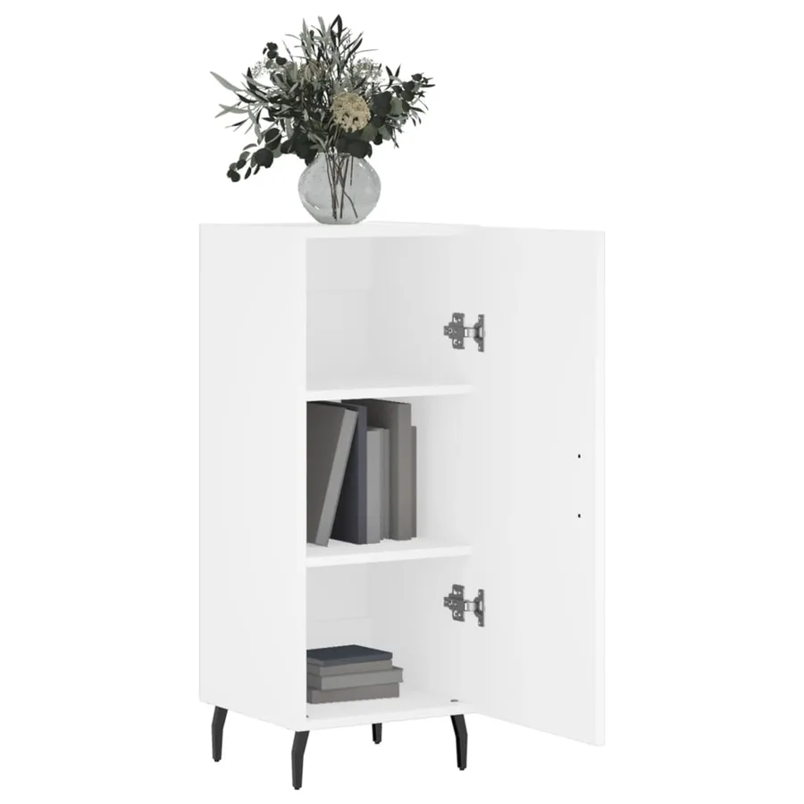 Buffet blanc 34,5x34x90 cm bois d'ingénierie - 4