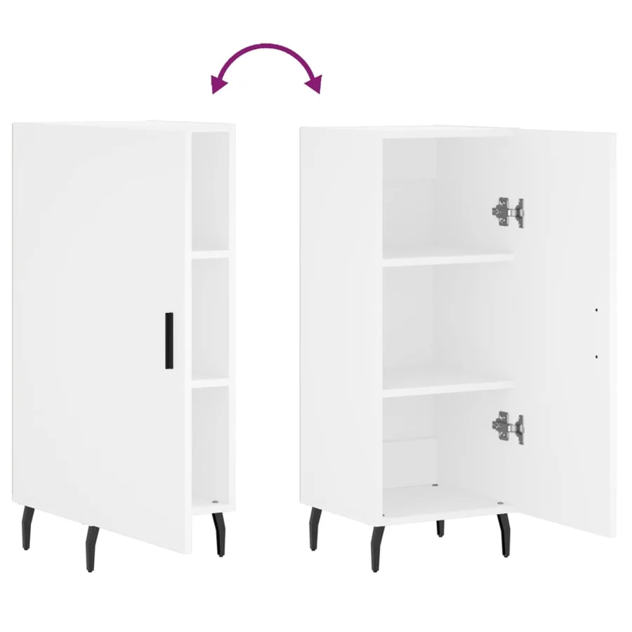 Buffet blanc 34,5x34x90 cm bois d'ingénierie - 9