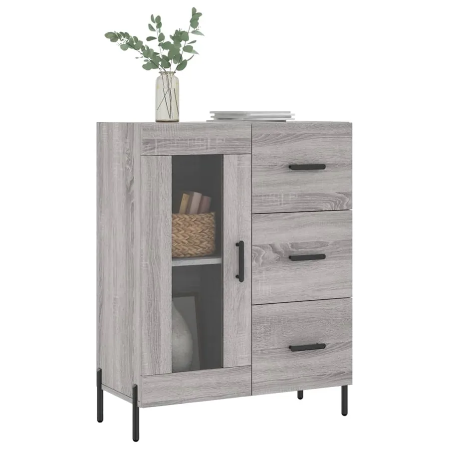 Buffet sonoma gris 69,5x34x90 cm bois d'ingénierie - 3