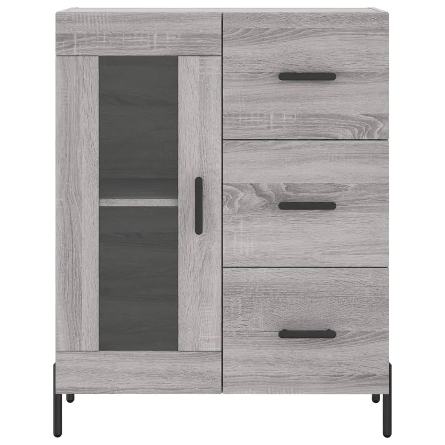 Buffet sonoma gris 69,5x34x90 cm bois d'ingénierie - 5