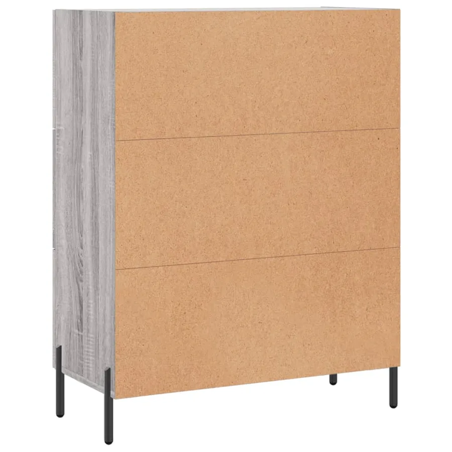 Buffet sonoma gris 69,5x34x90 cm bois d'ingénierie - 8