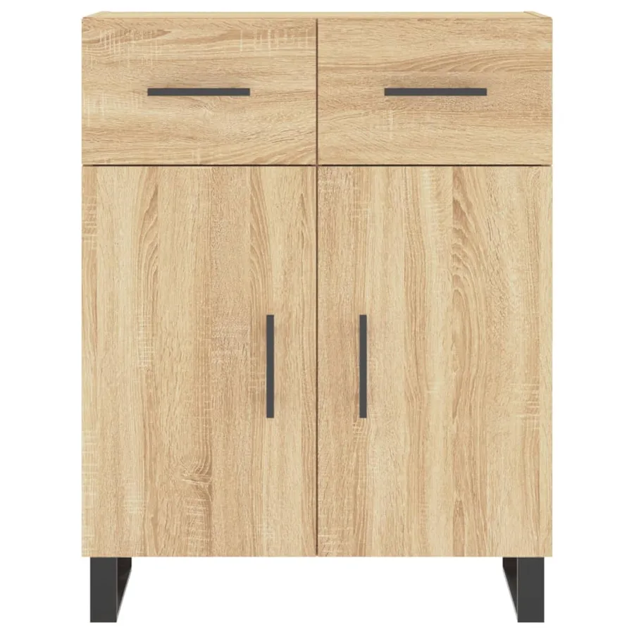 Buffet chêne sonoma 69,5x34x90 cm bois d'ingénierie - 6