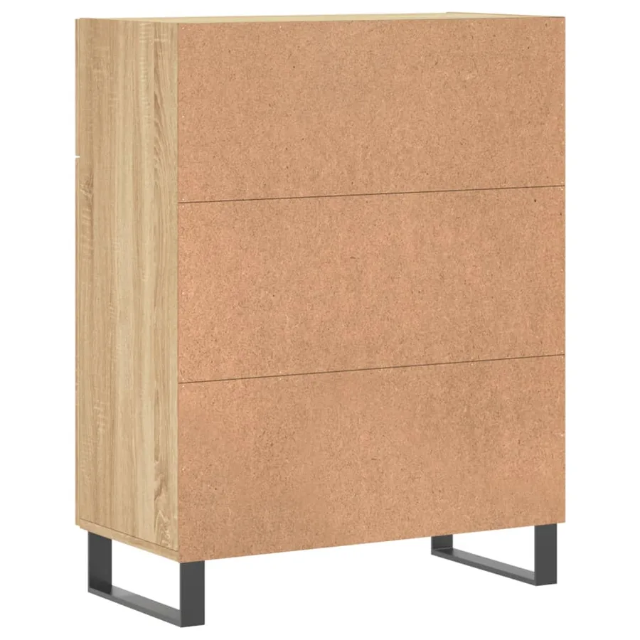 Buffet chêne sonoma 69,5x34x90 cm bois d'ingénierie - 8