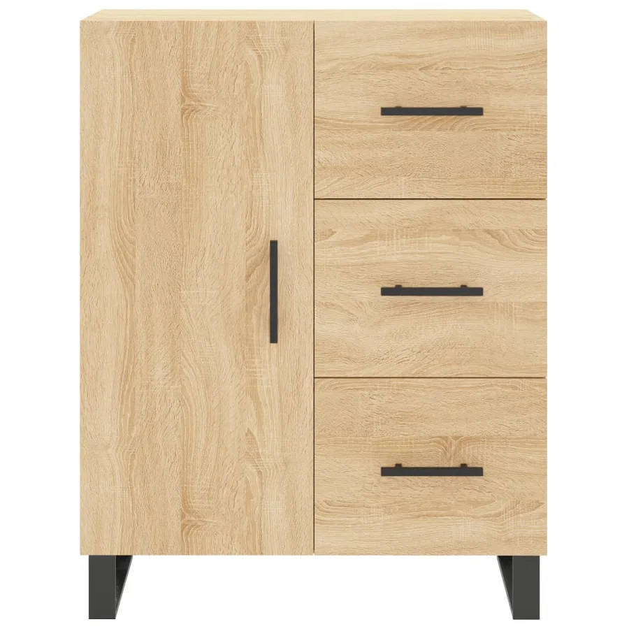 Buffet chêne sonoma 69,5x34x90 cm bois d'ingénierie - 5