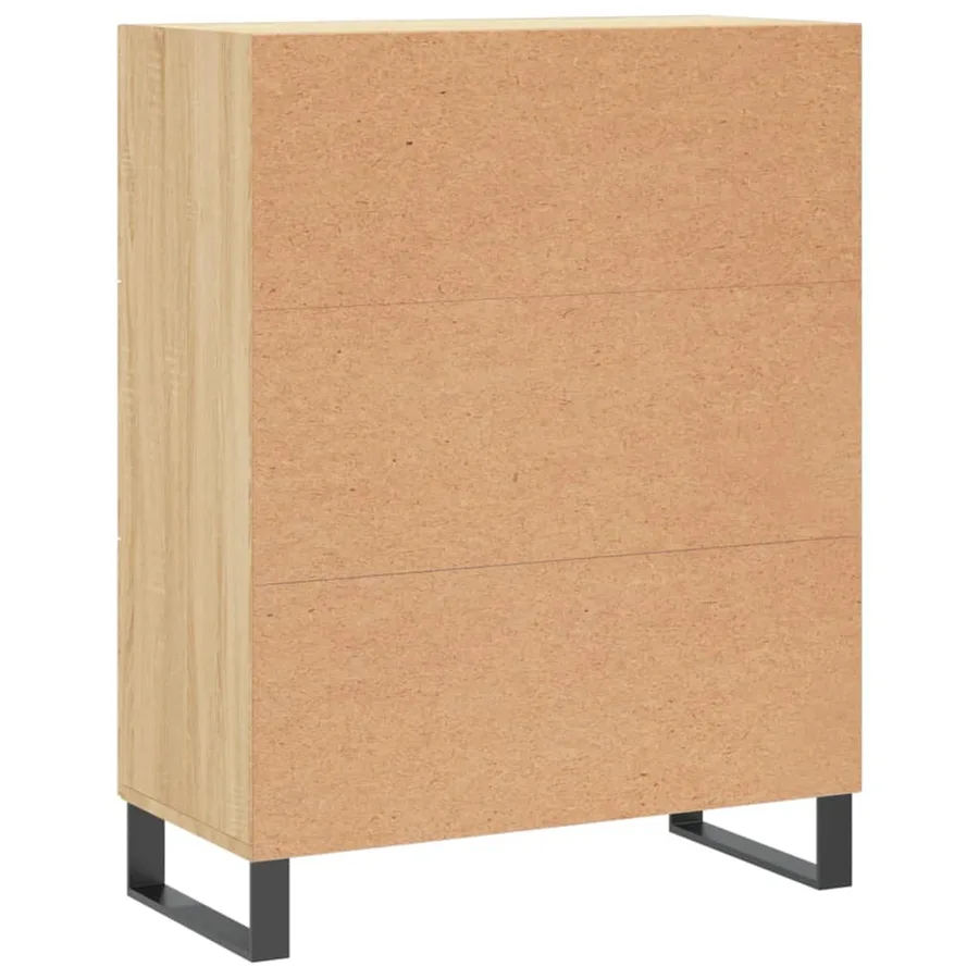 Buffet chêne sonoma 69,5x34x90 cm bois d'ingénierie - 8