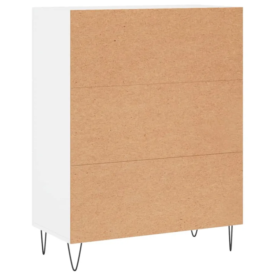 Buffet blanc 69,5x34x90 cm bois d'ingénierie - 8