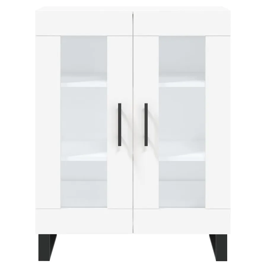 Buffet blanc 69,5x34x90 cm bois d'ingénierie - 5