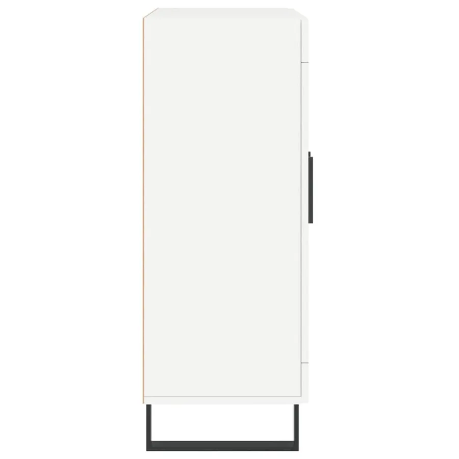 Buffet blanc 69,5x34x90 cm bois d'ingénierie - 7