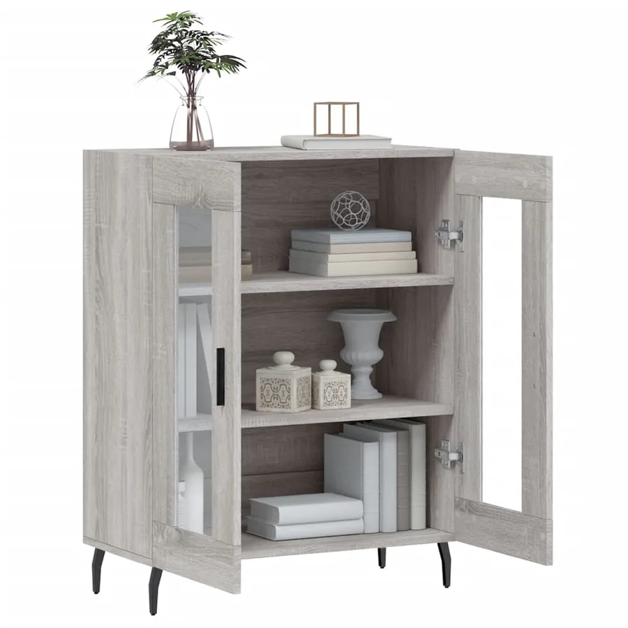Buffet sonoma gris 69,5x34x90 cm bois d'ingénierie - 4