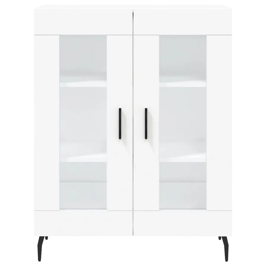 Buffet blanc 69,5x34x90 cm bois d'ingénierie - 5