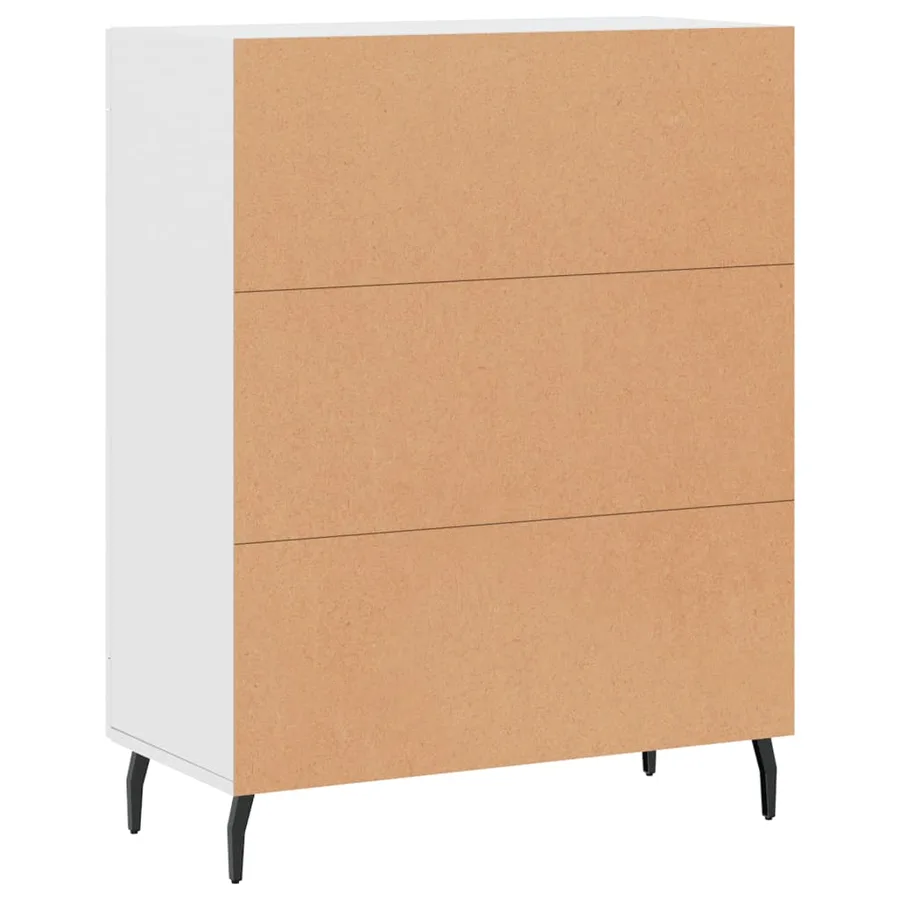Buffet blanc 69,5x34x90 cm bois d'ingénierie - 8