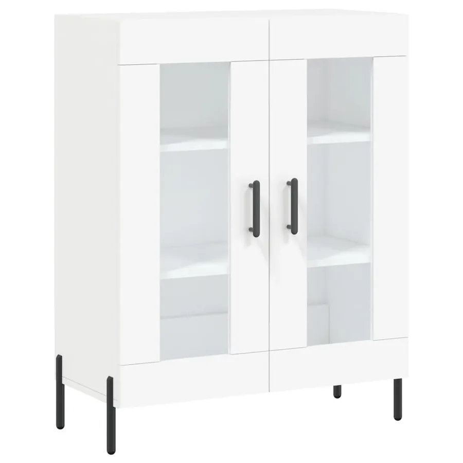Buffet blanc 69,5x34x90 cm bois d'ingénierie - 2