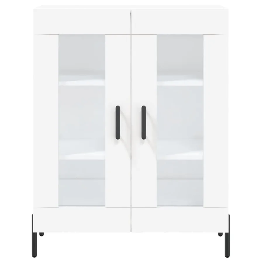 Buffet blanc 69,5x34x90 cm bois d'ingénierie - 5