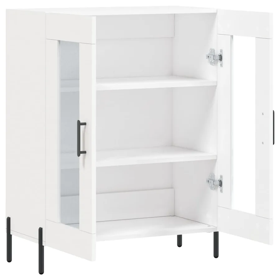 Buffet blanc 69,5x34x90 cm bois d'ingénierie - 6