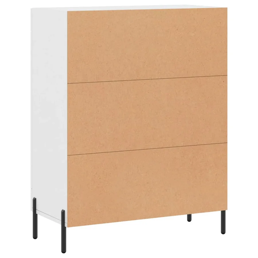 Buffet blanc 69,5x34x90 cm bois d'ingénierie - 8