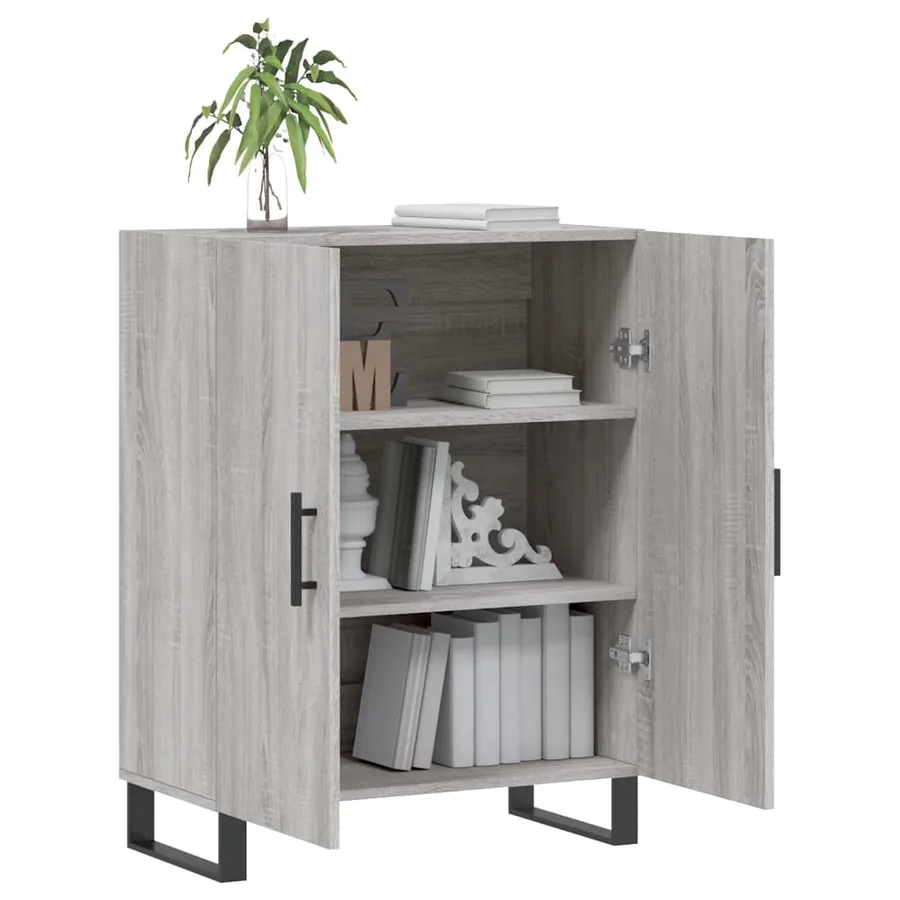 Buffet sonoma gris 69,5x34x90 cm bois d'ingénierie - 4