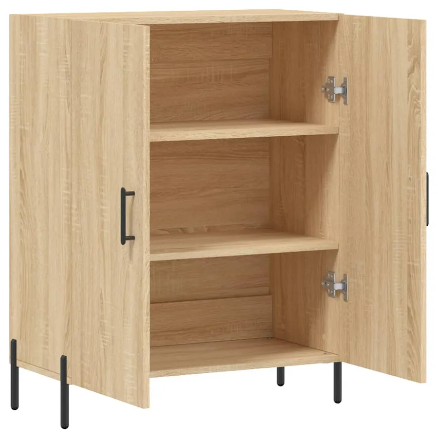 Buffet chêne sonoma 69,5x34x90 cm bois d'ingénierie - 6