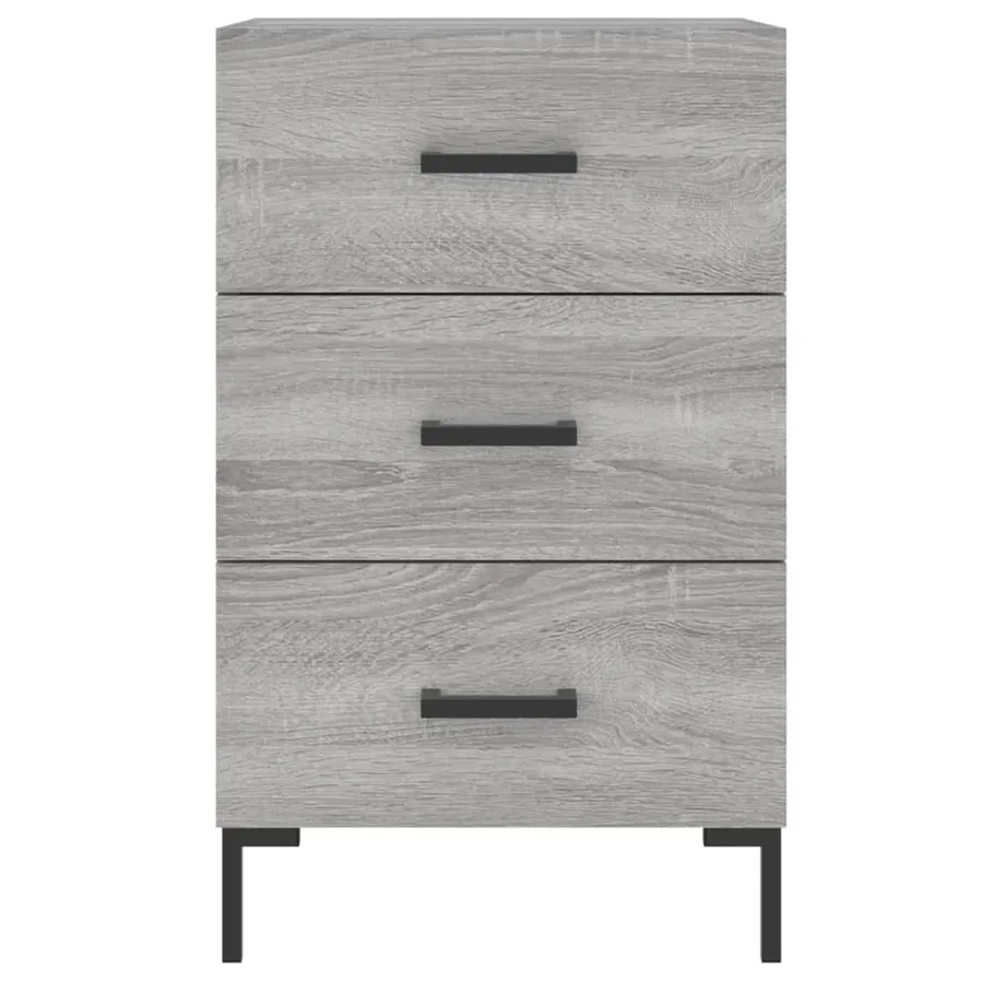 Table de chevet sonoma gris 40x40x66 cm bois d'ingénierie - 5