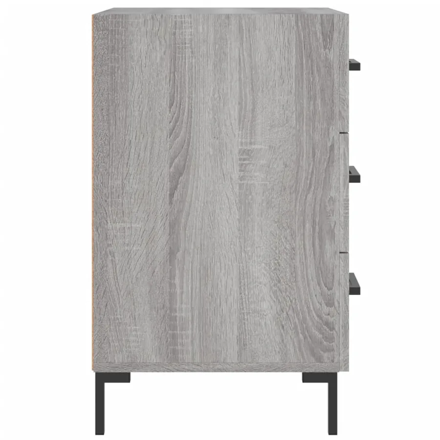 Table de chevet sonoma gris 40x40x66 cm bois d'ingénierie - 6