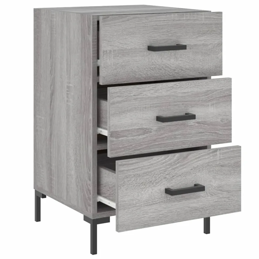 Table de chevet sonoma gris 40x40x66 cm bois d'ingénierie - 7