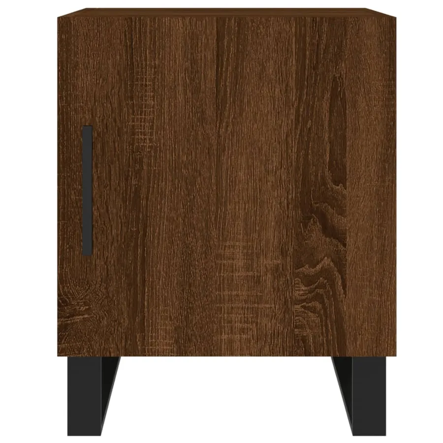 Table de chevet chêne marron 40x40x50 cm bois d’ingénierie - 6
