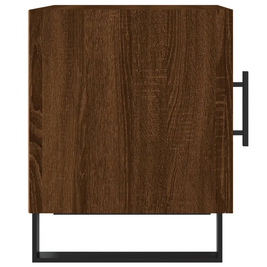Table de chevet chêne marron 40x40x50 cm bois d’ingénierie - 7