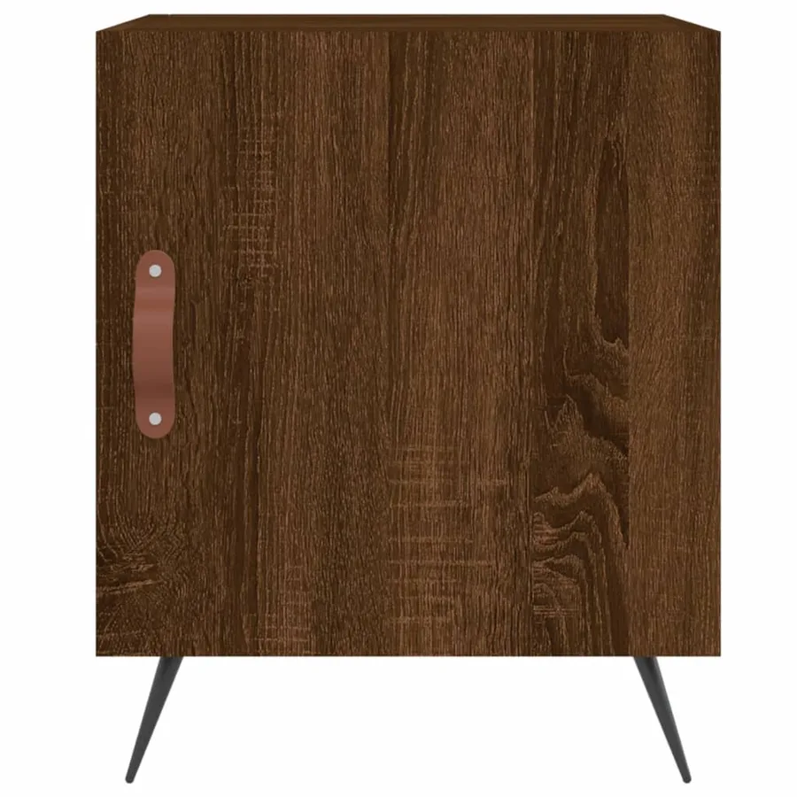 Tables de chevet 2pcs chêne marron 40x40x50cm bois d'ingénierie - 6
