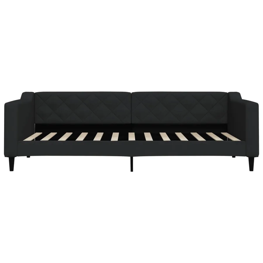 Lit de jour avec gigogne sans matelas noir 90x200 cm - 5