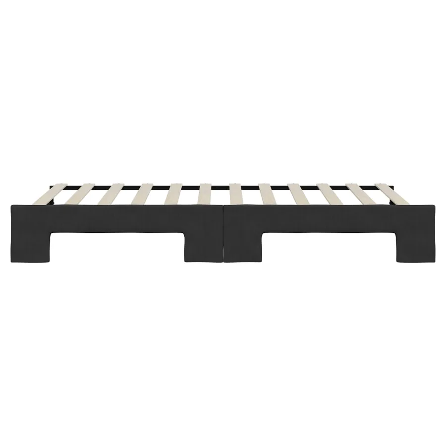 Lit de jour avec gigogne sans matelas noir 90x200 cm - 7