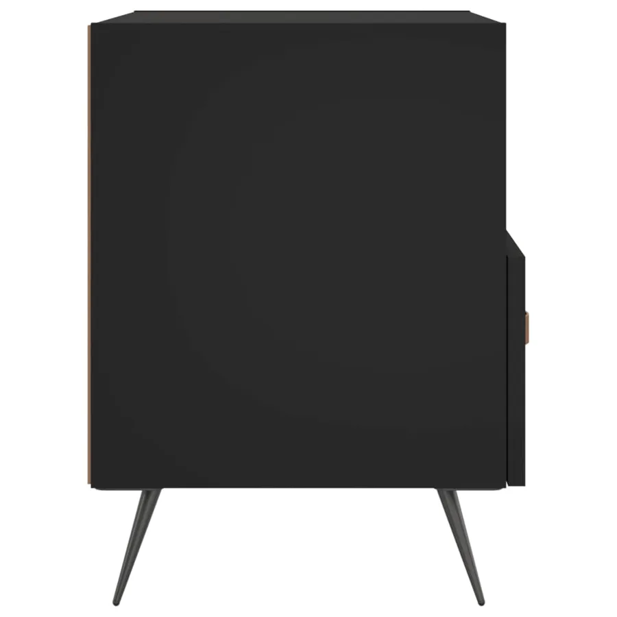 Tables de chevet 2 pcs noir 40x35x47,5 cm bois d’ingénierie - 7