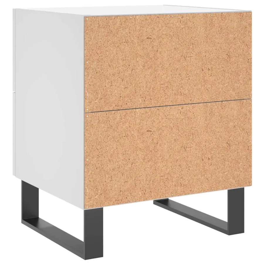 Table de chevet blanc 40x35x47,5 cm bois d’ingénierie - 8