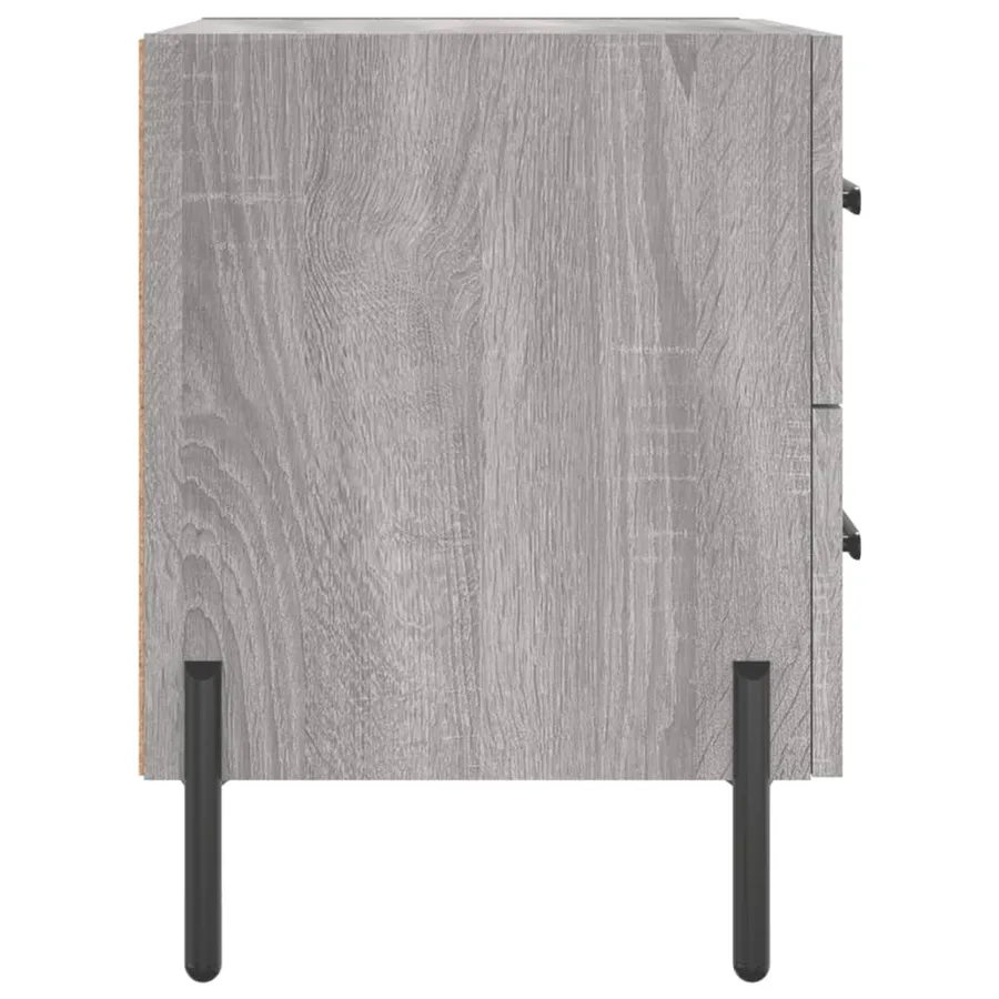 Tables de chevet 2 pcs sonoma gris 40x35x47,5 cm - 7