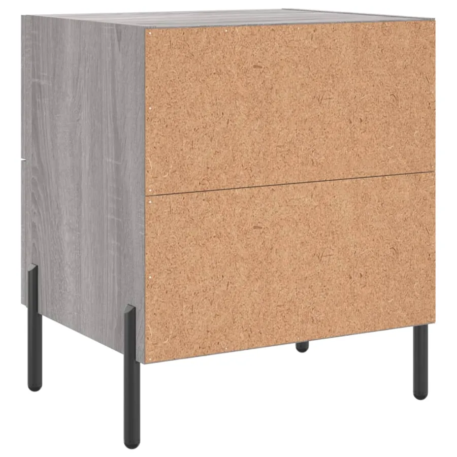 Tables de chevet 2 pcs sonoma gris 40x35x47,5 cm - 9