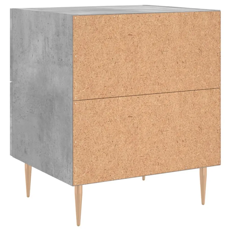 Tables de chevet 2pcs gris béton 40x35x47,5cm bois d’ingénierie - 9