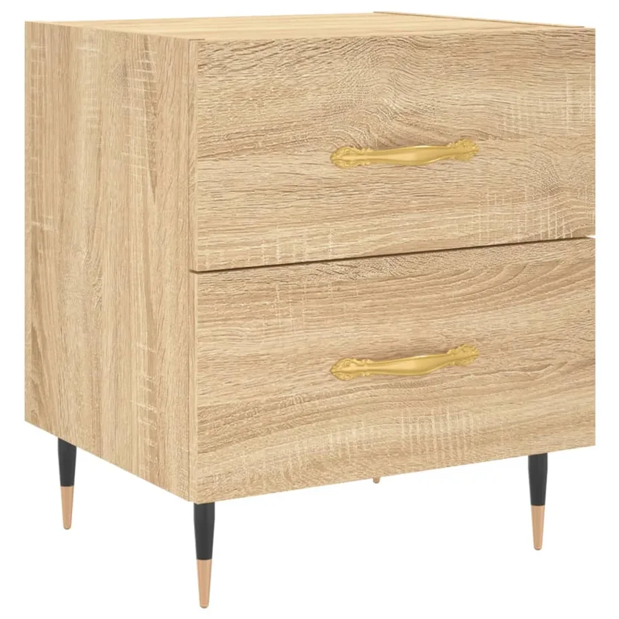 Table de chevet chêne sonoma 40x35x47,5 cm bois d’ingénierie - 2
