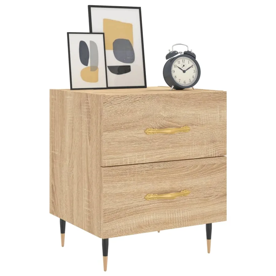 Table de chevet chêne sonoma 40x35x47,5 cm bois d’ingénierie - 3