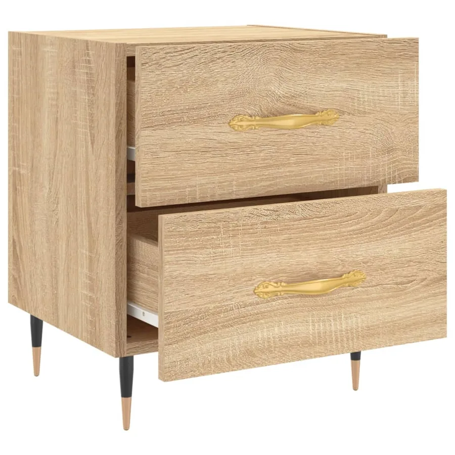 Table de chevet chêne sonoma 40x35x47,5 cm bois d’ingénierie - 5