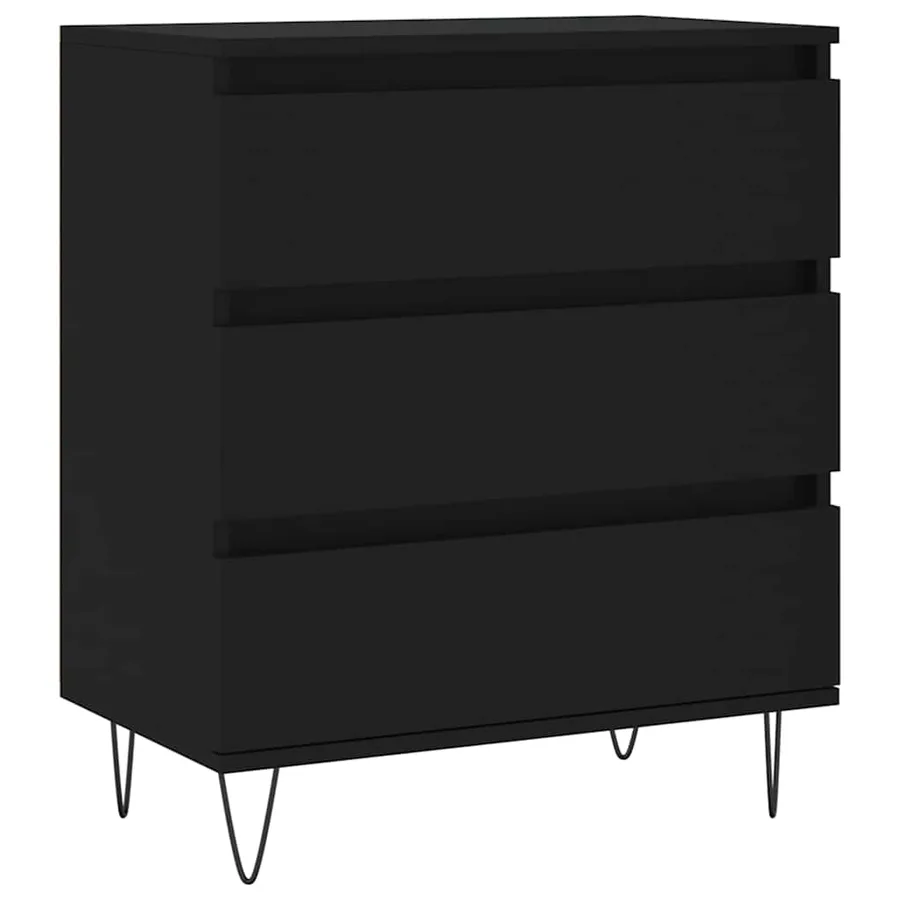 Buffet Noir 60x35x70 cm Bois d'ingénierie - 2