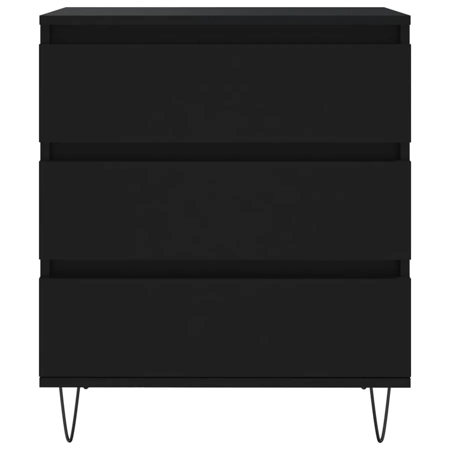 Buffet Noir 60x35x70 cm Bois d'ingénierie - 5