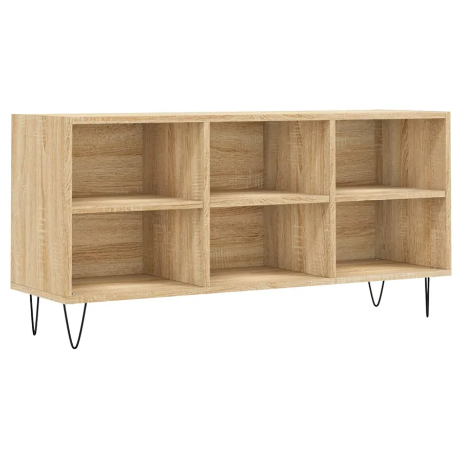 Meuble TV chêne sonoma 103,5x30x50 cm bois d'ingénierie - 2