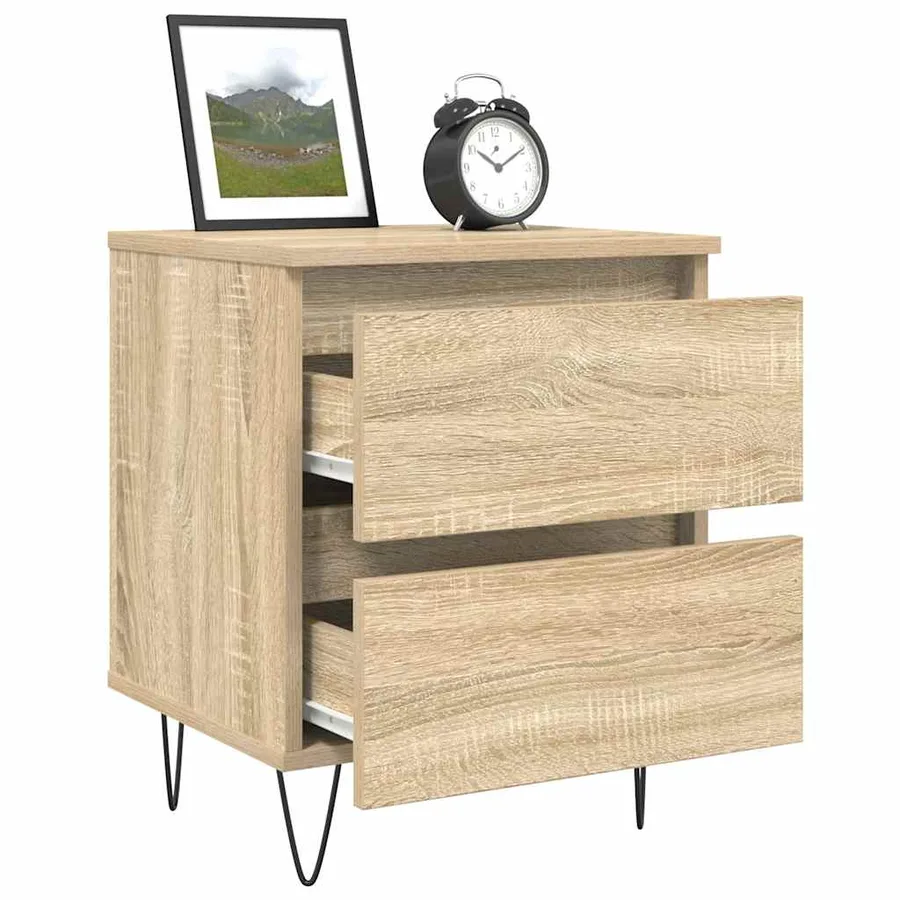 Table de chevet chêne sonoma 40x35x50 cm bois d’ingénierie - 4