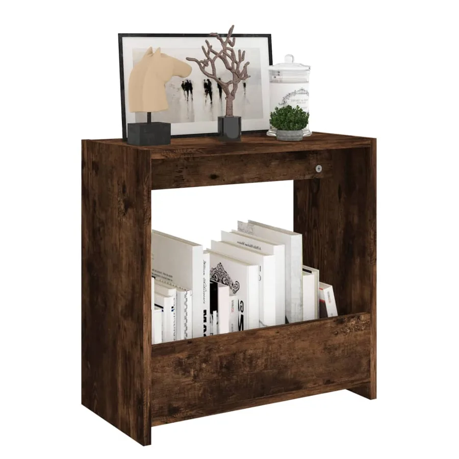 Table d'appoint Chêne fumé 50x26x50 cm Bois d'ingénierie - 3