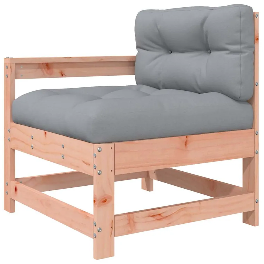 Salon de jardin 3 pcs avec coussins bois massif douglas - 4