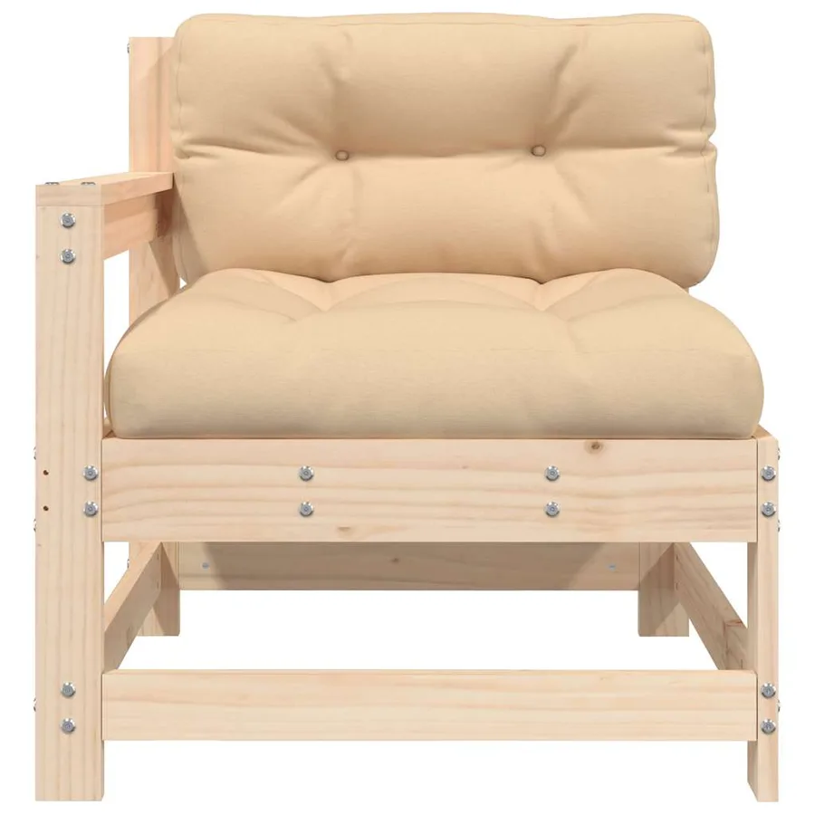 Chaises de jardin avec coussins lot de 2 bois de pin massif - 5