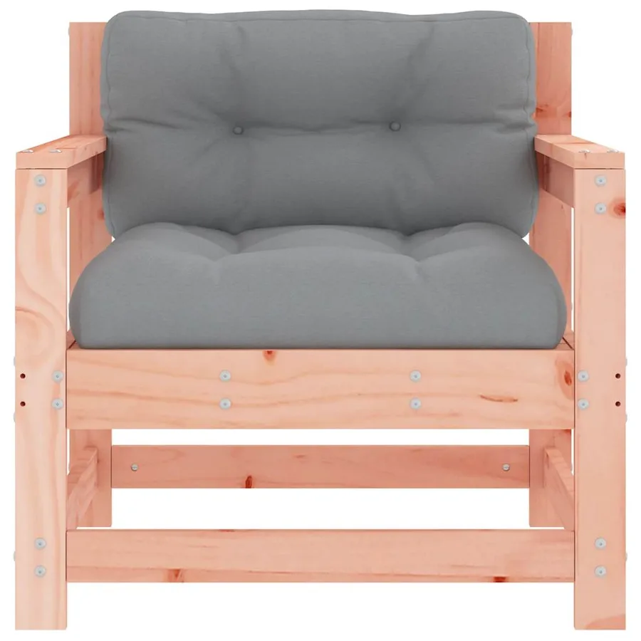 Chaises de jardin avec coussins lot de 2 bois massif douglas - 4