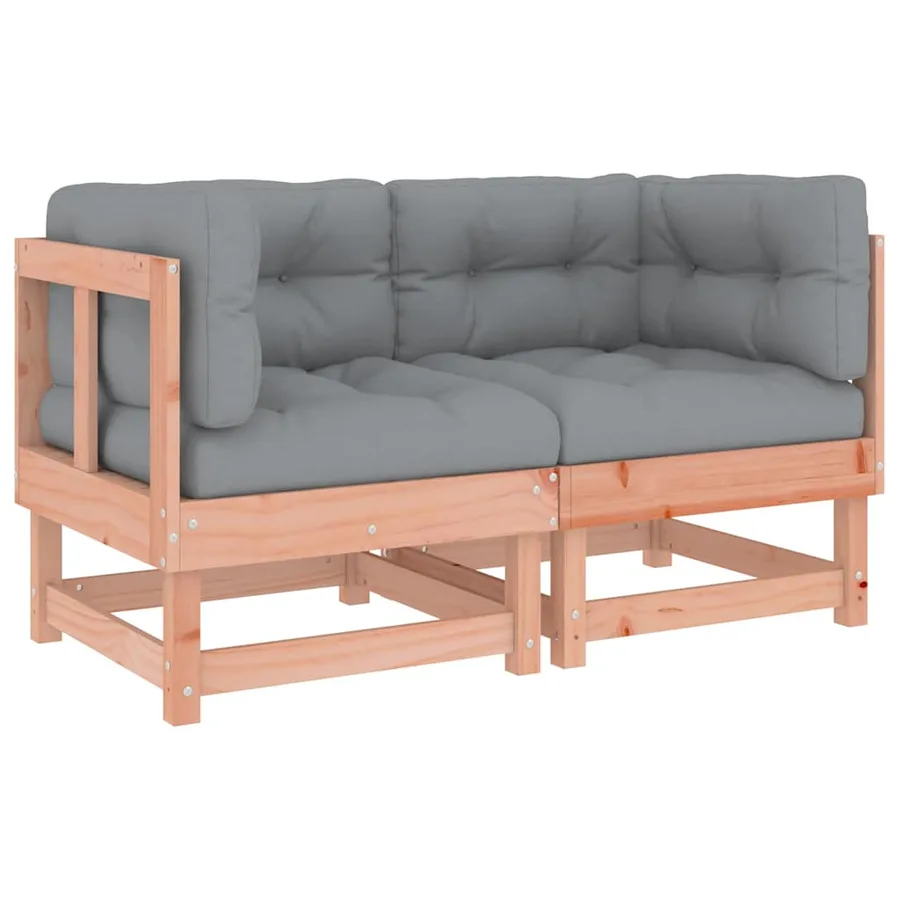 Canapés d'angle avec coussins 2 pcs bois massif douglas - 2